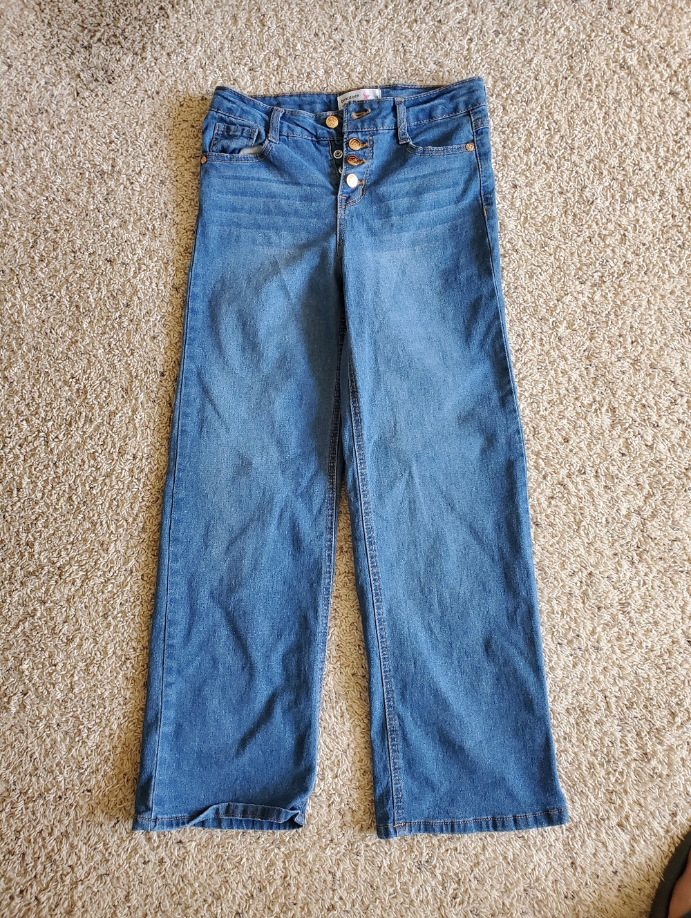 Girls Beautees Straight Jeans - Denim Blue